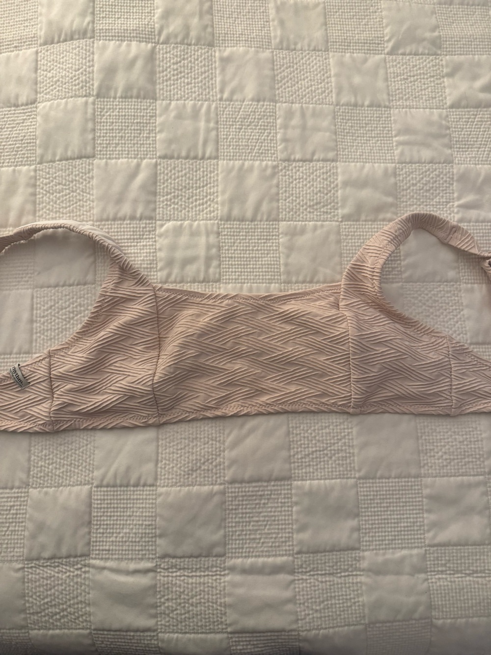 Rhythm Textured bikini top in Blush Pink